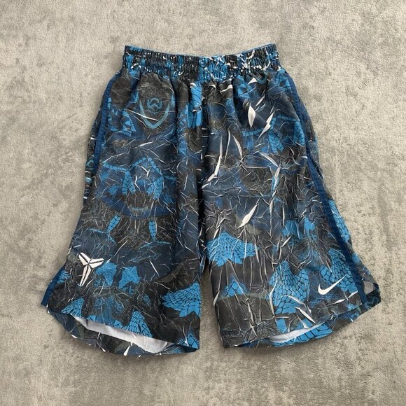 Nike Shorts Mens M Kobe Bryant Emerge Hyper Elite Reptile Print Blue Basketball - Picture 1 of 11